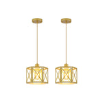 2 Pack hanging light gold kitchen lighting metal  pendant light