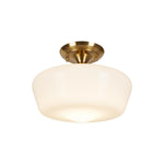 12 inch ceiling lighting glass metal light fixture gold brass semi flush mount