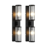 2 Pack vanity lights for mirror black wall sconces metal bathroom light fixtures