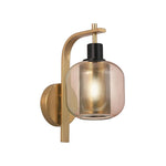 Modern light bulb glass metal wall light gold living room light
