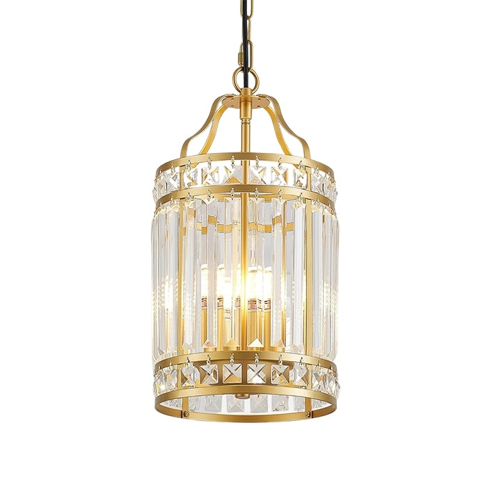 4-Light chandeliers pendant lights gold island lights metal, crystal hallway lights