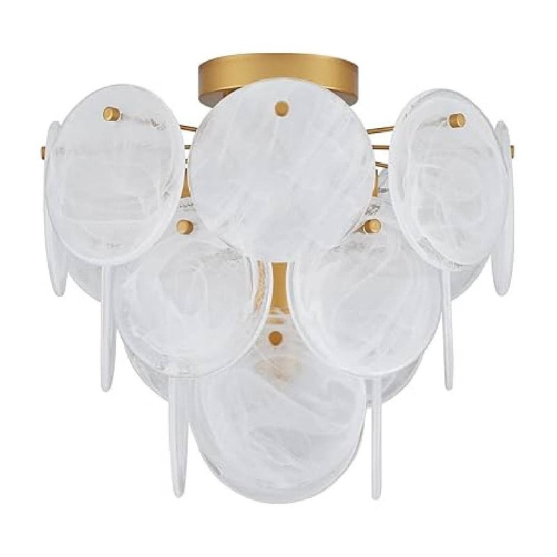 4-Light unique ceiling lights gold hallway lights glass, metal kitchen lights