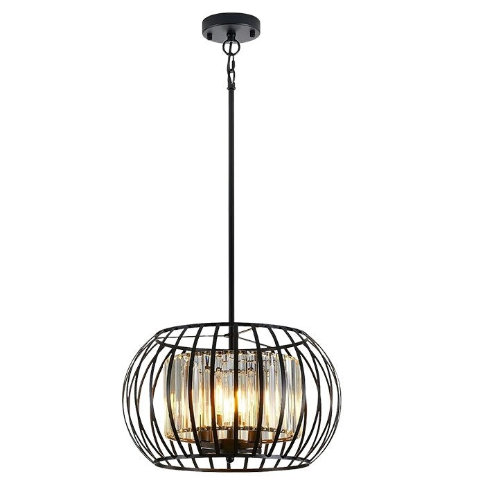 4-Lights modern fixture light black pendant light metal dining room lights