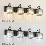 4 light crystal vanity wall light black industrial wall lamp vanity wall light