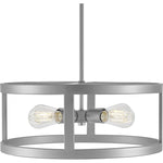 4 light drum chandelier industrial silver hanging light semi flush mount ceiling light fixture