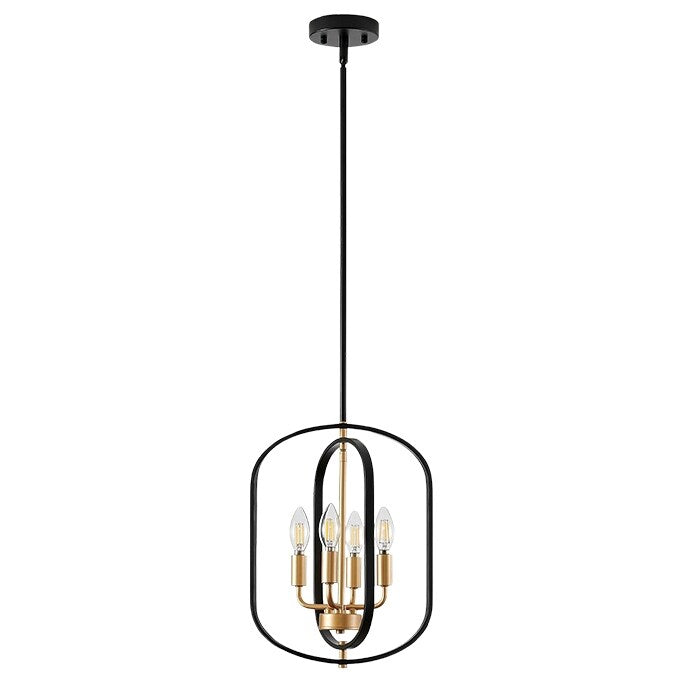4 light farmhouse light fixtures black, gold kitchen light metal pendant light