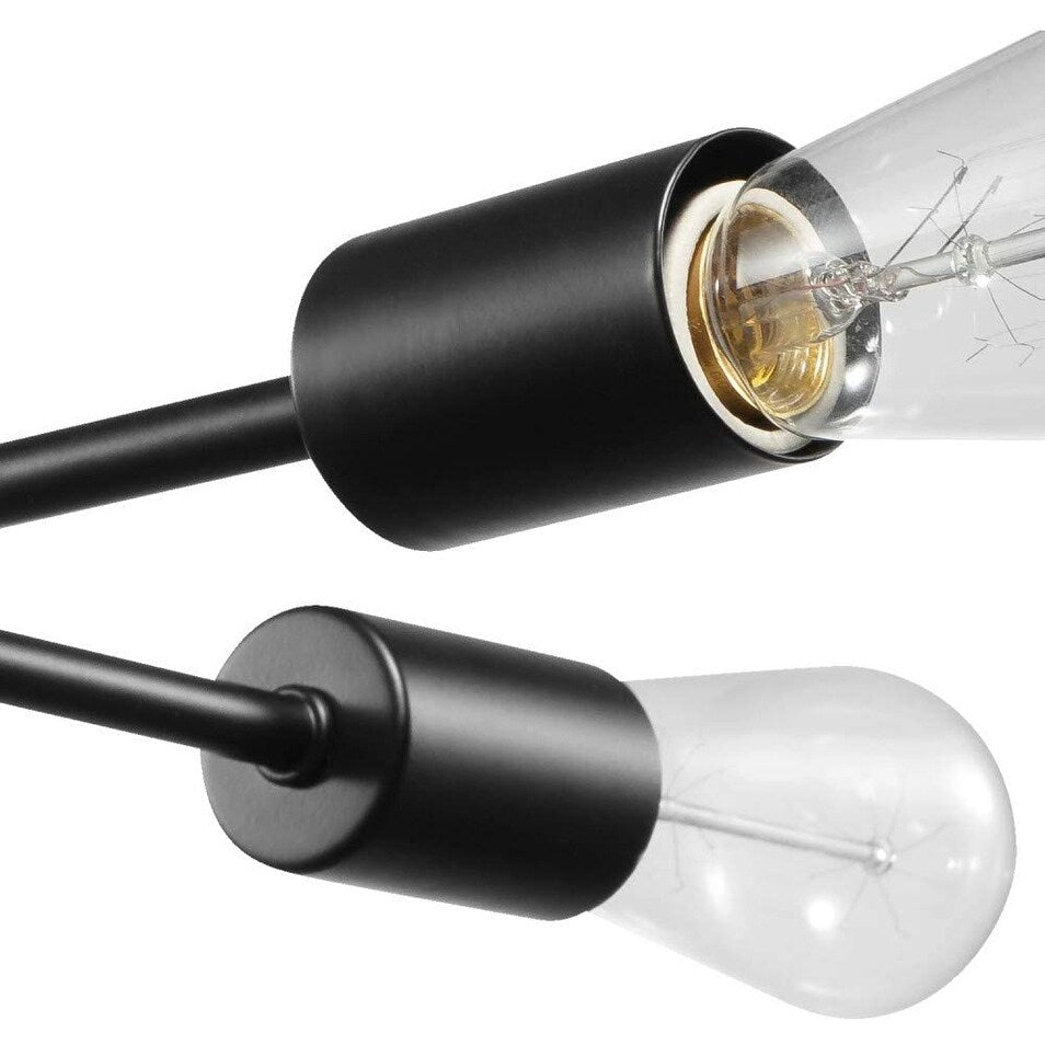 4 light sputnik ceiling light fixture black room ceiling lamp