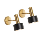 2 Pack wall sconces black and gold wall lamps metal wall light fixture