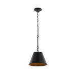 1-Light Pendant Light LED Metal Ceiling Light Matte Black Modern Lighting
