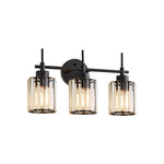 3 light vanity light metal light bulb black Crystal light