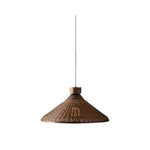 Hand-woven pendant light bamboo ceiling lamp brown bamboo chandelier