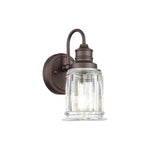 1-Light indoor wall fixtures glass metal bathroom vanity light bronze sconce wall lighting