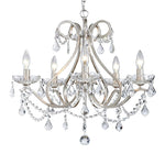 5-Lights ceiling lights nickel bedroom lights metal, crystal pendant light