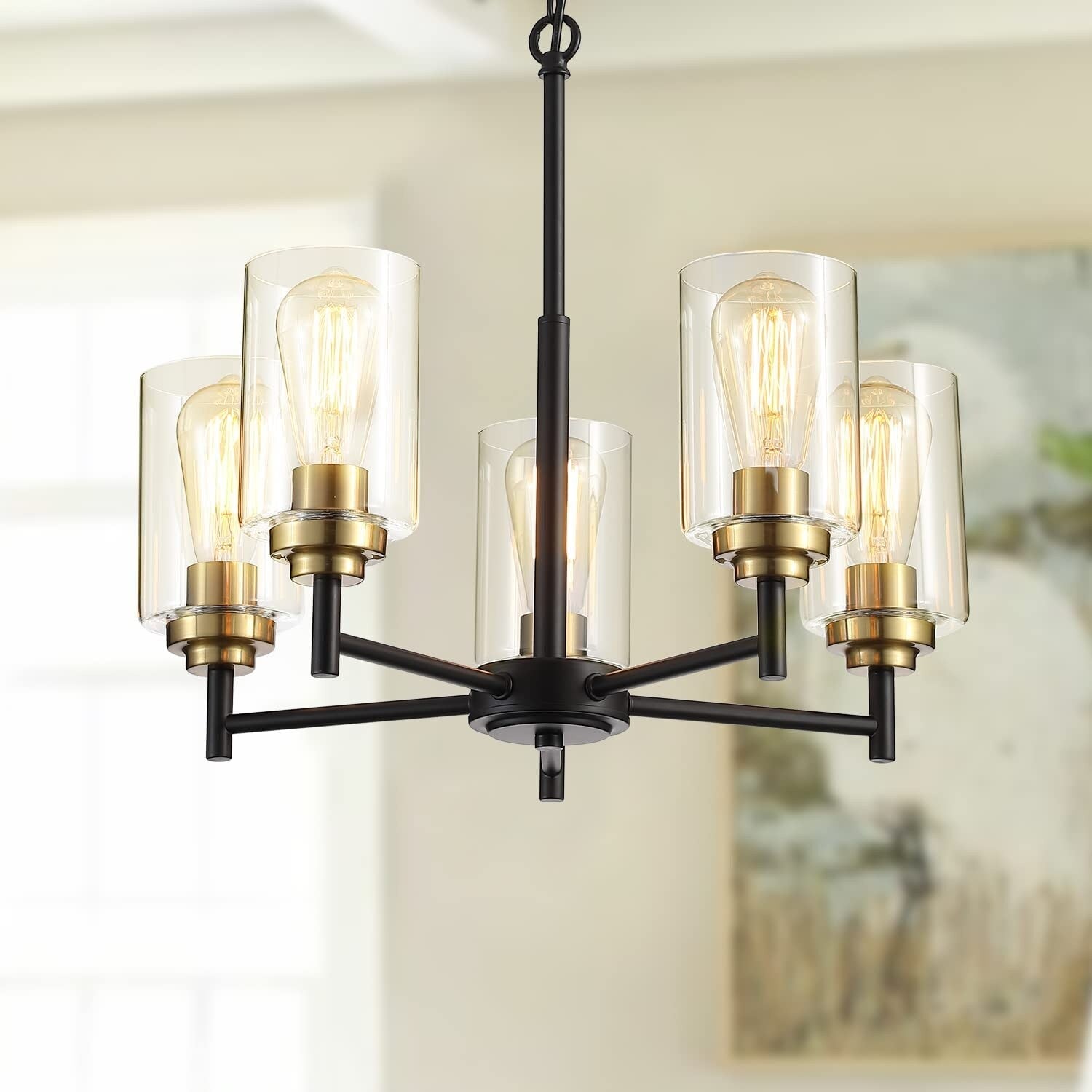 5 light kitchen chandelier glass kitchen island lighting black and gold pendant island lighting