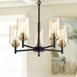 5 light kitchen chandelier glass kitchen island lighting black and gold pendant island lighting