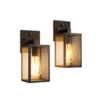 2 Pack bulb lights black brush gold wall sconce aluminum, tempered glass wall light