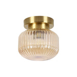 Modern light bulb iron glass light fixture amber ceiling light