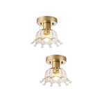 2 Pack small kitchen fixtures glass metal ceiling light gold wall sconces