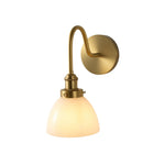 LED wall sconce gold wall light brass, glass wall light fixture