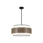 5 Light shade of lights rustic light fixture metal and fabric pendant light