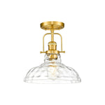 1 light ceiling light metal glass led lights brushed gold light fixture