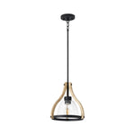 Farmhouse island lights metal ‎glass wood kitchen light ‎matte black pendant light