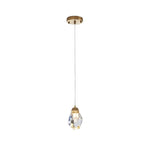 1-Light mini hanging light gold ceiling fixture crystal metal pendant lighting