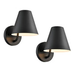 2 Pack bulbs light black light fixture metal wall lights