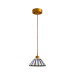 Cone hanging light wood glass, metal pendant lights black green pendant lamp