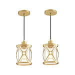 2 Pack island lights gold dining room lighting glass, metal pendant lights