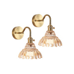 2 Pack wall lights gold bathroom sconce glass, metal lighting fixtures