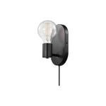 1-Light wall sconce metal wall lamp matte black wall lights
