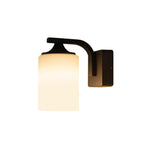 Milk glass wall light fixture aluminium wall lamp black wall light