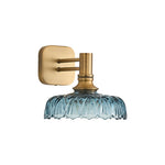 Vintage bulb light glass wall sconce blue bedroom light