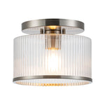 Modern led light glass metal light fixture nickel ceiling light