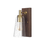 1 Light wall sconce dark wood wall lighting iron wall light fixture