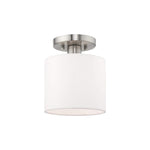 1 light ceiling lighting alloy steel semi flush mount nickel light fixture light