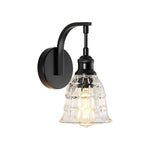 E26 bulb light black wall sconce metal bathroom light