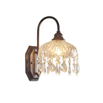 1 Pack wall sconce black bathroom light Crystal, glass, metal wall light