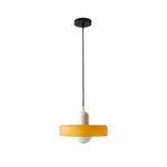 Modern single lamp glass, iron pendant light orange farmhouse chandelier