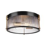 Industrial flush mount metal ceiling light  black kitchen lights