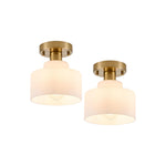 2 pack light fixtures glass metal light bulb white gold modern ceiling light