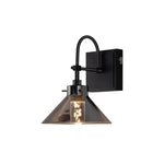 3-Color bulb light black light fixtures glass, metal wall sconce