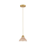 1-light Adjustable hanging fixture glass metal pendant lights amber gold mini chandeliers