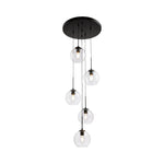 5 Light light fixture black hallway living room lighting iron pendant light