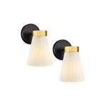 2 pack wall light glass metal light bulb light black gold wall sconces