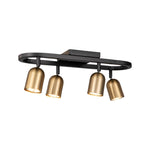 4 light led light bulbs metal ceiling light black brass shade lamp