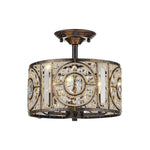 3 lightceiling light metal bedroom light black with antique gold brush crystal lights