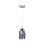 1 Pack bulb light Stainless Steel glass Hanging Light gray pendant light