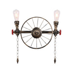 Industrial stylish lights and bulbs iron metal wall lights fixture gold lighting wall lights